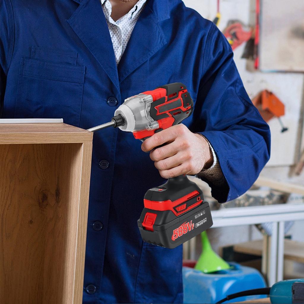 588VF 0-6200 RPM Cordless Brushless Electric Screwdriver Screwdriver Impact Drill Rechargeable Driver Impact Driver Power Tools