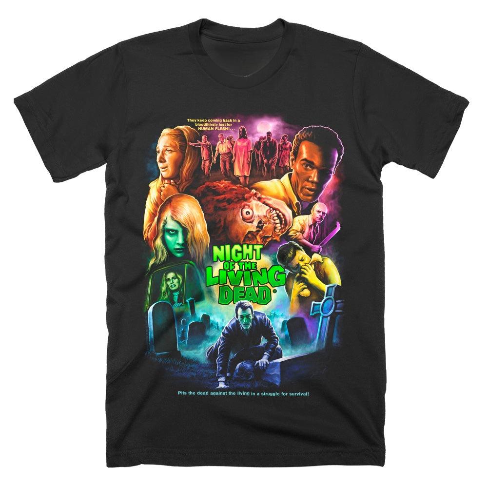 Night of The Living Dead TShirt Unisex Summer Retro Zombie Horror Movie Graphic Short Sleeve Streetwear Loose Fit Horror Fan Tee