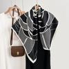 Korean Style Women S Printed Square Scarf Elegant Vintage Fashion Shawl