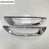 2PCS Car Rear Fog Lights Lamps Frame Decoration Cover Trim Fit For Peugeot 5008 / GT 2017 - 2024 ABS Chrome Accessories Exterior