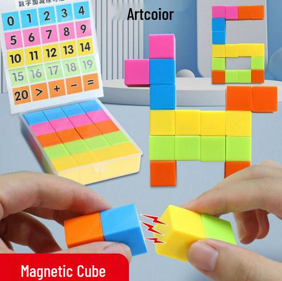 

Магнитный куб 3D геометрическая модель для начальной математики 1-6 классы