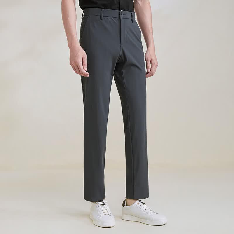 SAINT ANGELO Men's Four-Way Stretch Straight-Fit Casual Trousers