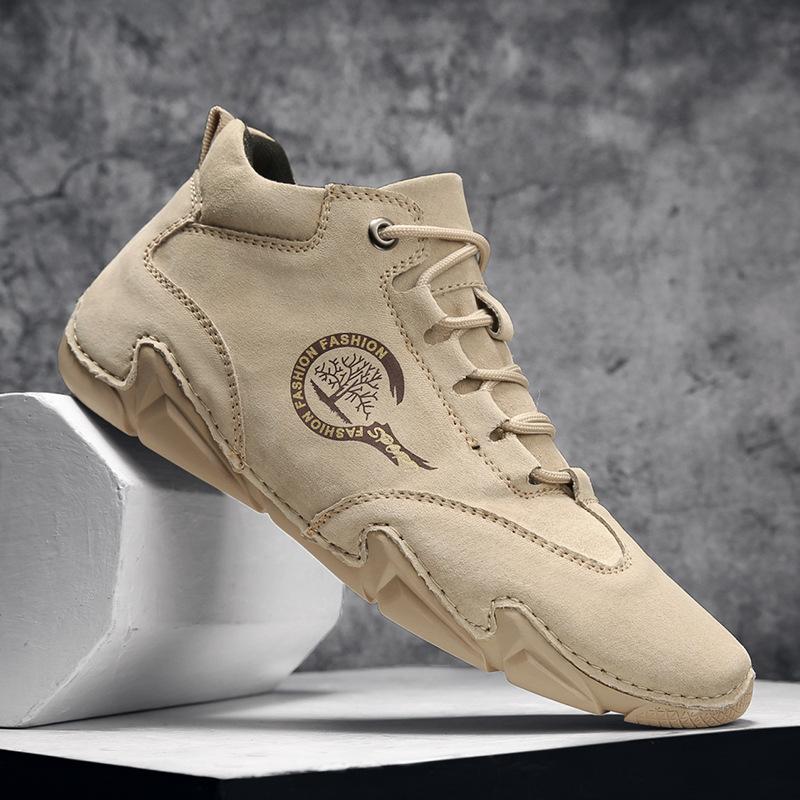 

2025 autumn and winter large size foreign trade men s genuine leather low-top trend British Martin boots 46 пісочний