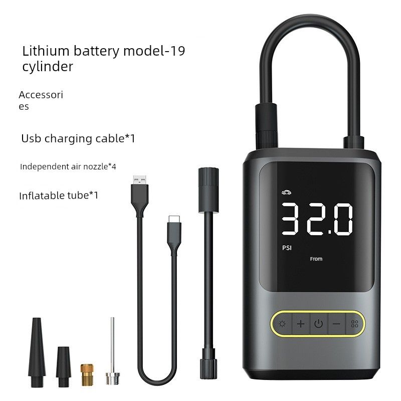 

Wireless Car Air Pump Portable Metal Inflator for Electric Vehicles Tire Inflator Atj-8466-Wireless Model-19 Cylinder