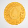 Source laser engraved suede top hat, rose pattern engraved woven fringed western cowboy hat