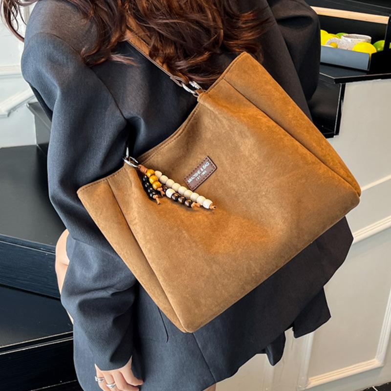 Large Capacity Commuter Bag, Casual Retro Crossbody Bag, College Student's School Tote Bag