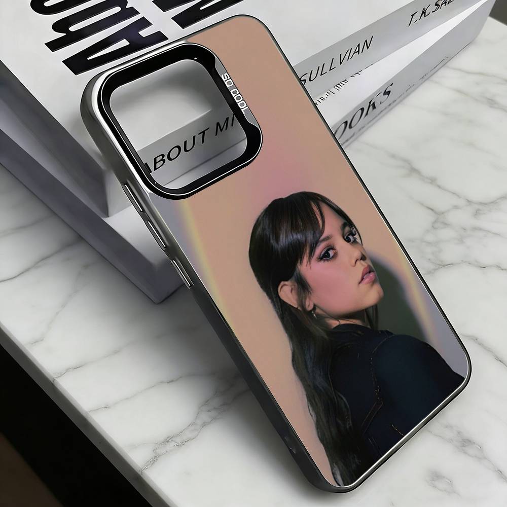 

j-Jenna Ortega Phone Case For iPhone 17,16,15,14,13,12,11 Plus,Pro Max,XS,Colored Silver Plated Inside Cover iPhone16se4