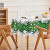 Horaldaily St. Patrick's Day Tablecloth 60×84 Inch Oval, Shamrock Love Heart Eucalyptus Washable Seasonal Table Cover for Party Picnic Dinner Decor
