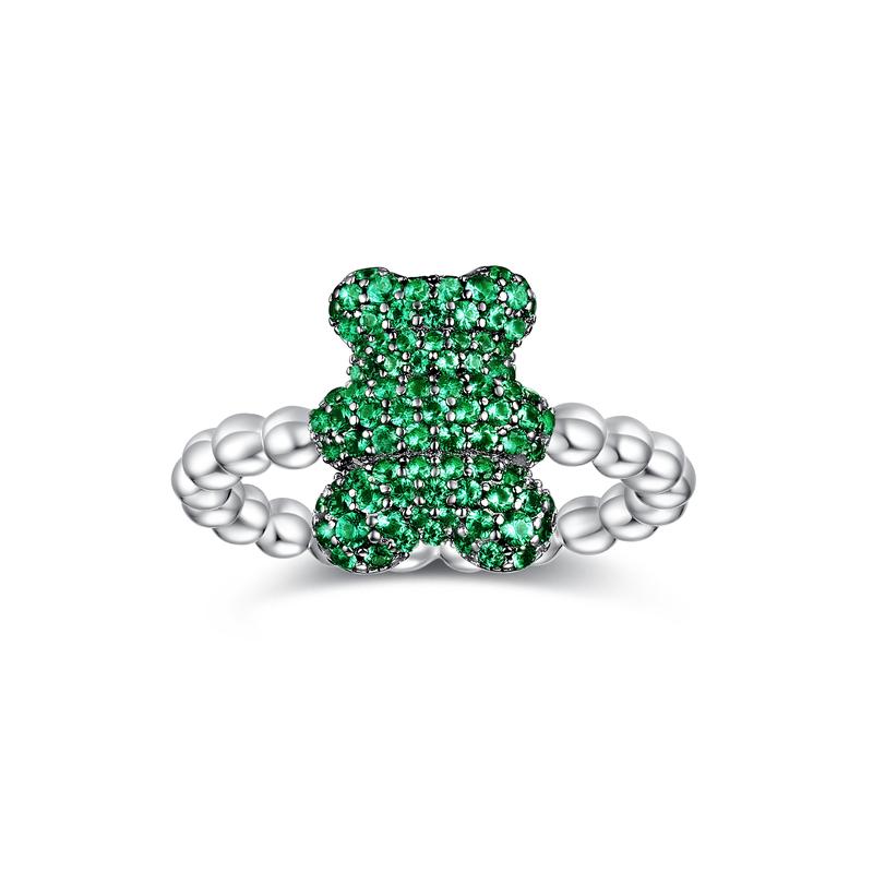 APM Monaco ring YUMMY Series [Romantic Confession] Little Bear Limited Edition Silver Beads Light Luxury High-end Niche Design Jewelry 925 A22470KG
