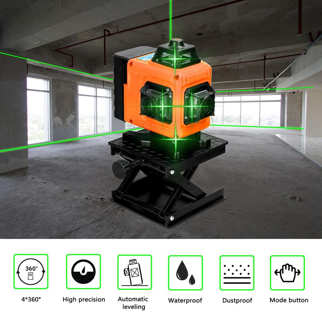 Multifunctional 16 Lines Laser Level 3 Degrees  Self-leveling Function Leveling Tool Omnidirectional Ground