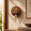 Home Ornaments Wall Mounted Planter Wooden Planter Holder Hydroponic Planter Shelf  Home Decor