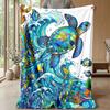 Ocean Friends Adventure Theme blanket Lightweight Warm Flannel Blanket Decorative Throw Blanket for Home Decoration