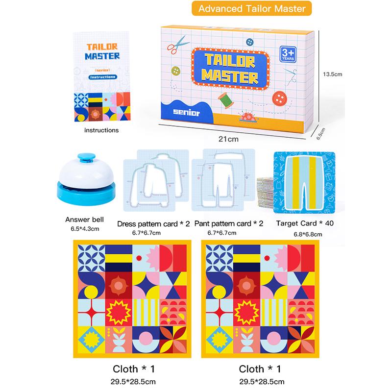 Children's Fabric Tailor Master Battle Game Montessori Thinking Training Puzzle Toy Color And Shape Matching Board Game