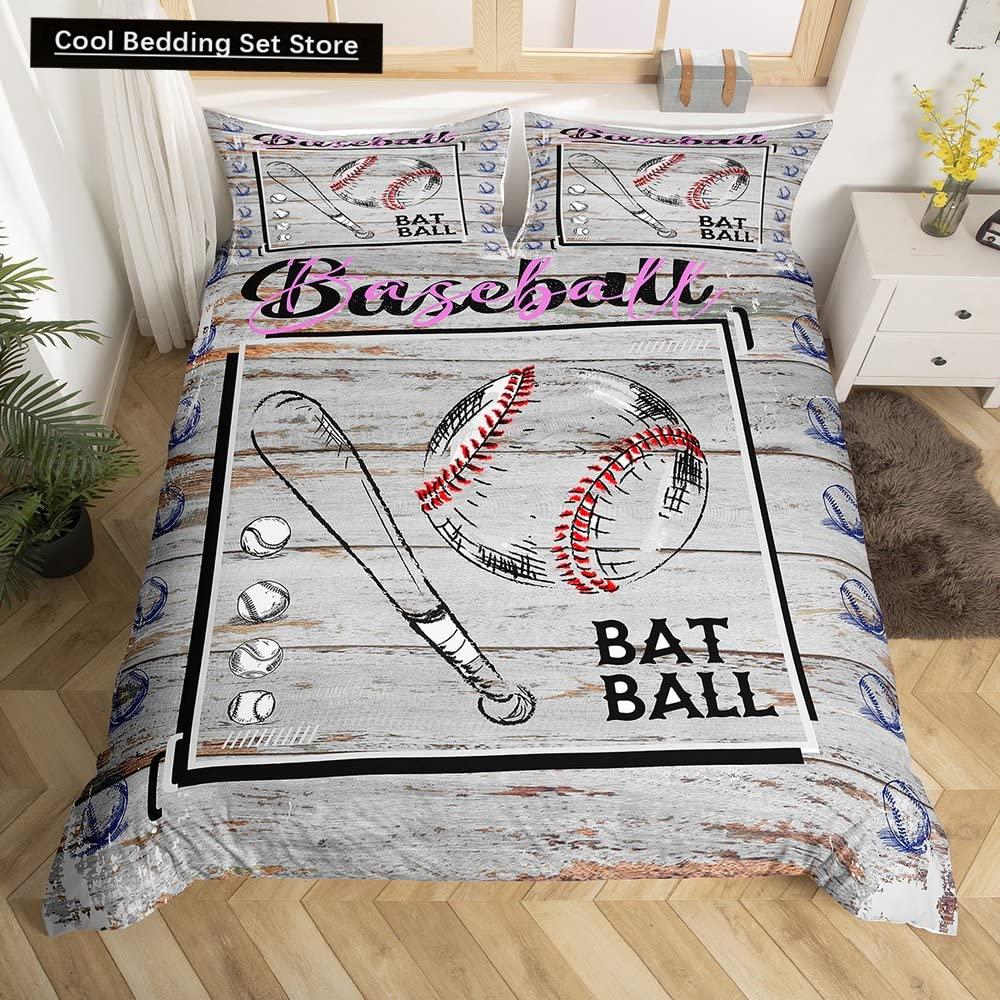 Comforter Baseball Game King Queen Ball Sports Theme Bedding Set Athlete Competitive Polyester Comforter