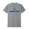 Boeing Aerospace Aviation American Aircraft Company Blue Logo Grey T-Shirt Unisex T-Shirt