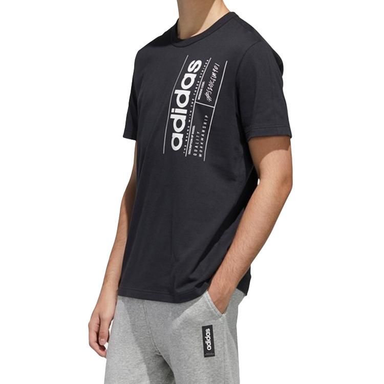 Adidas Originals Trefoil Crew Neck T-Shirt Men Tops Black FM6017