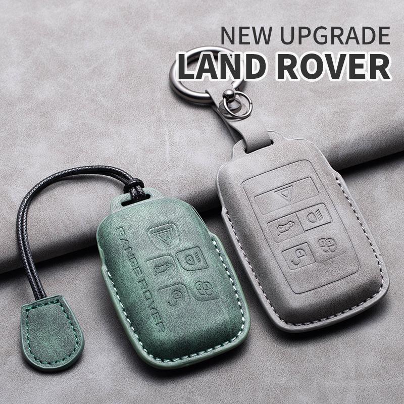Sheepskin Grain Car Key Case Protector Full Cover For Land Rover Discovery Range Rover Evoque Velar Sport Auto Inter Accessories
