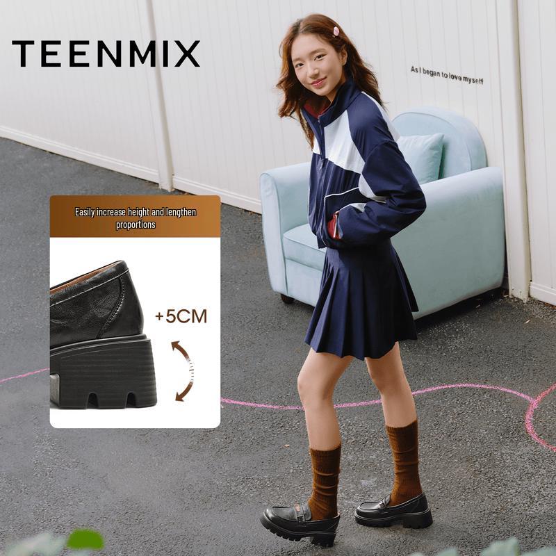 Tianmeiyi Chunky Heel Loafer Shoes