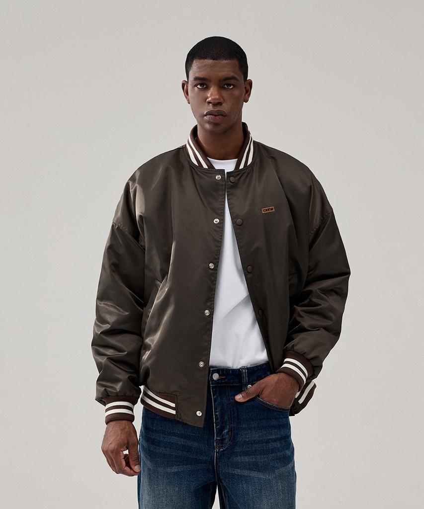 Crew Members Only Basic Stadium Jacket Brown