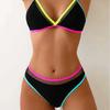 Solid Color Women's Split Swimsuit Candy Color Bikini Bikini Suspender Swimsuit Sports Model