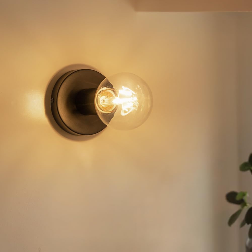 

Chende Black Bracket Light, Retro Single-Light Wall Lamp, Stylish E26 Wall Lamp, Modern Indirect Lighting, Installation Required