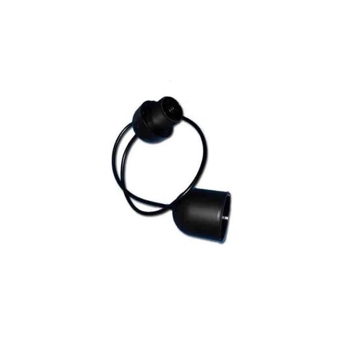 Suspension avec douille E27 noir 1 mètre EDM EDM E44311