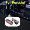 2x For Porsche Macan 95B Boxster 955 957 958 911 LED Car Welcome Warning Courtesy Logo Projector Ghost Shadow Light Accessories