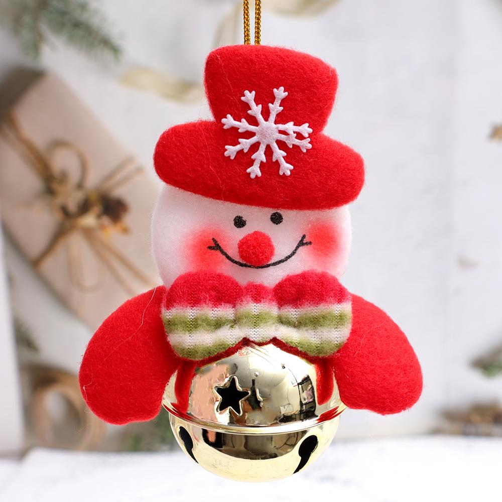 12/1Pcs Christmas Plush Doll Ornaments Santa Claus Snowman Xmas Tree Hanging Pendants Home Xmas New Year Party Decorations Gifts