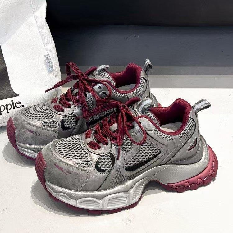 Daddy Shoes Girl 2025 New Autumn Soft Leather Thick-soled Ultra Light Soft-soled Fashion Casual Sports Shoes ins Trendy Shoes~