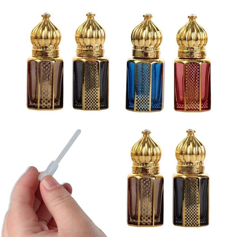 Empty Perfume Bottle Electroplating Essential Oil Bottle Sample Vial Mini Dropper Bottles  Travel