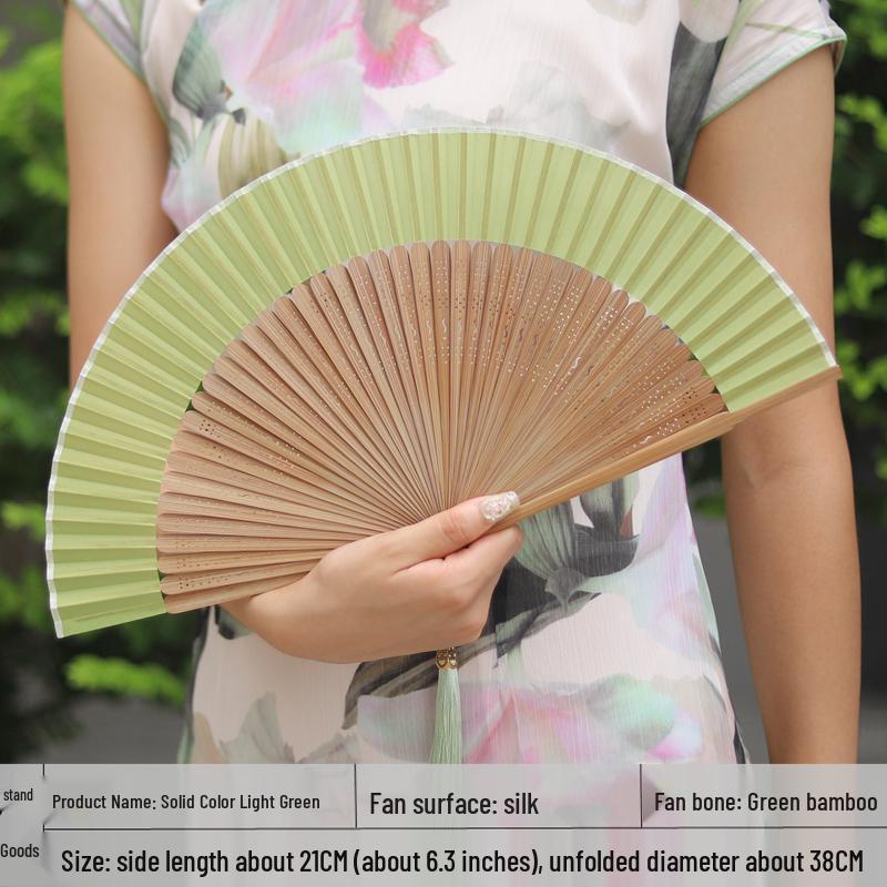 Red Ancient Style Chinese Folding Dance Fan - Easy To Open & Close, Perfect for Hanfu, Cheongsam, and Runway Shows
