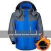 Men's Plus Velvet Thick Cotton Padded Windbreaker Coat - Winter Casual, Warm, Loose Fit, and Plus Size.
