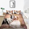 3D Pet Dog Pattern Bedding Set Home Decoration Gift for Boys and Girls Single Bed Double Bed Decoration