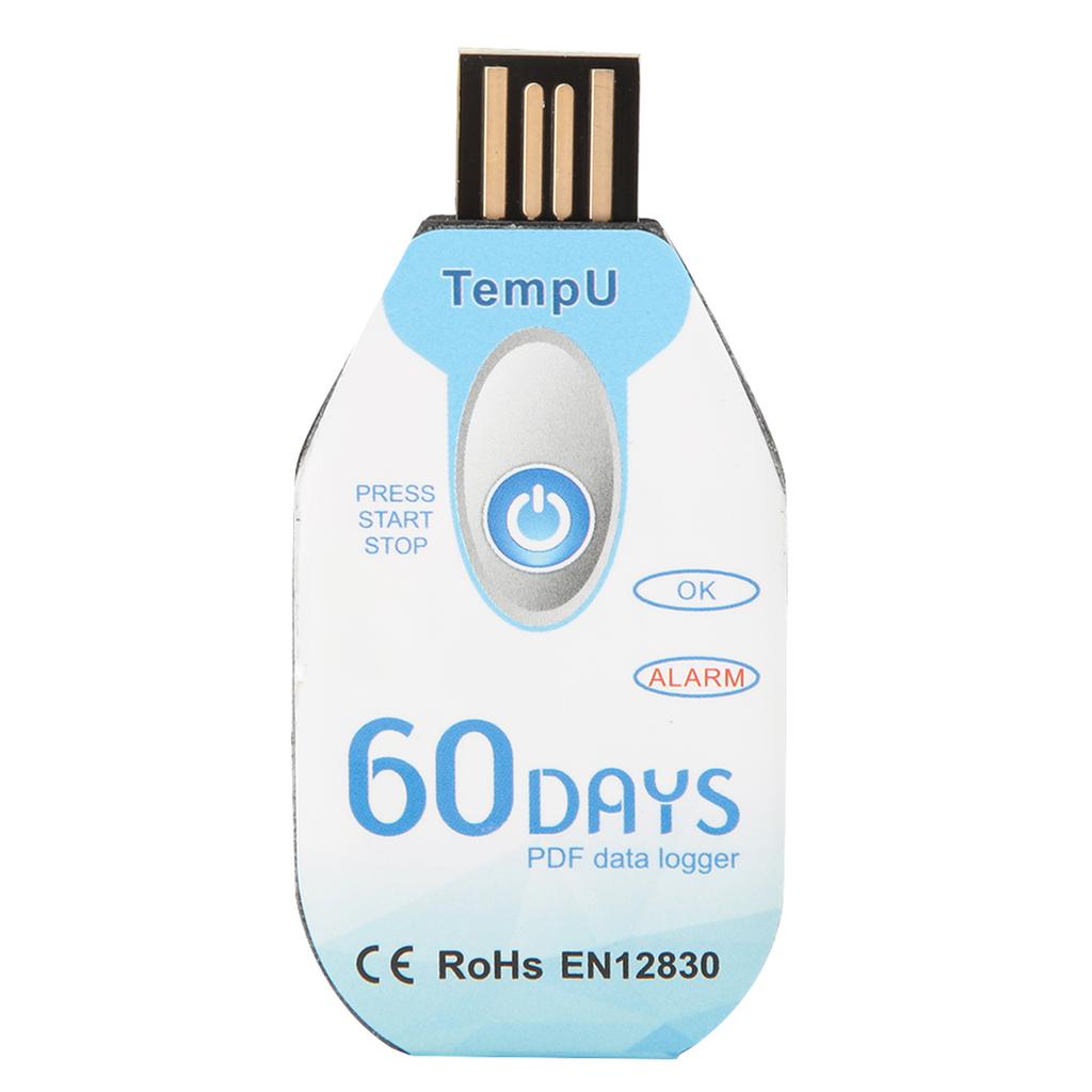 Temperature Data Logger Single Use PDF Report USB Port 10000 Points