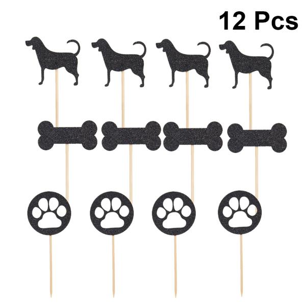 Buy 12pcs Shining Decor Footprint Bone Cute Dog Cake Topper Cake Picks for  Birthday Gathering Kid Party at affordable prices — free shipping, real  reviews with photos — Joom