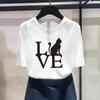 (Asian Size) Fashion Print Female Cat Lovely Style Trend 90s Casual Women's Top Casual T Clothing Graphic Tee S… More