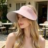 Empty Top Sun Hat, Double-Sided Wearable Design Seamless Fit Cycling Hat, Boneless Seam Technology Wind-Resistant Brim Hat for Running Outdoor