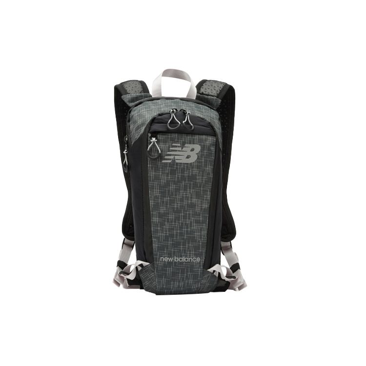 

New Balance Large Capacity Sports Nylon Backpack Men Backpacks Black Gray LAB13133-BKK Black Gray
