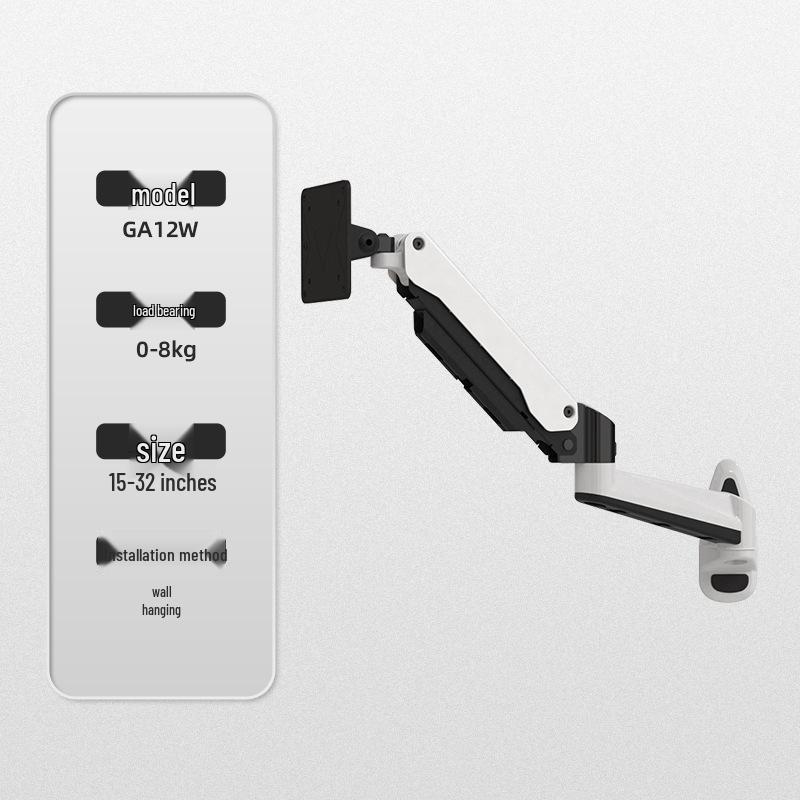 Dual Screen & Triple Screen Rotating Monitor Wall Mount with Lifting Pneumatic Arm