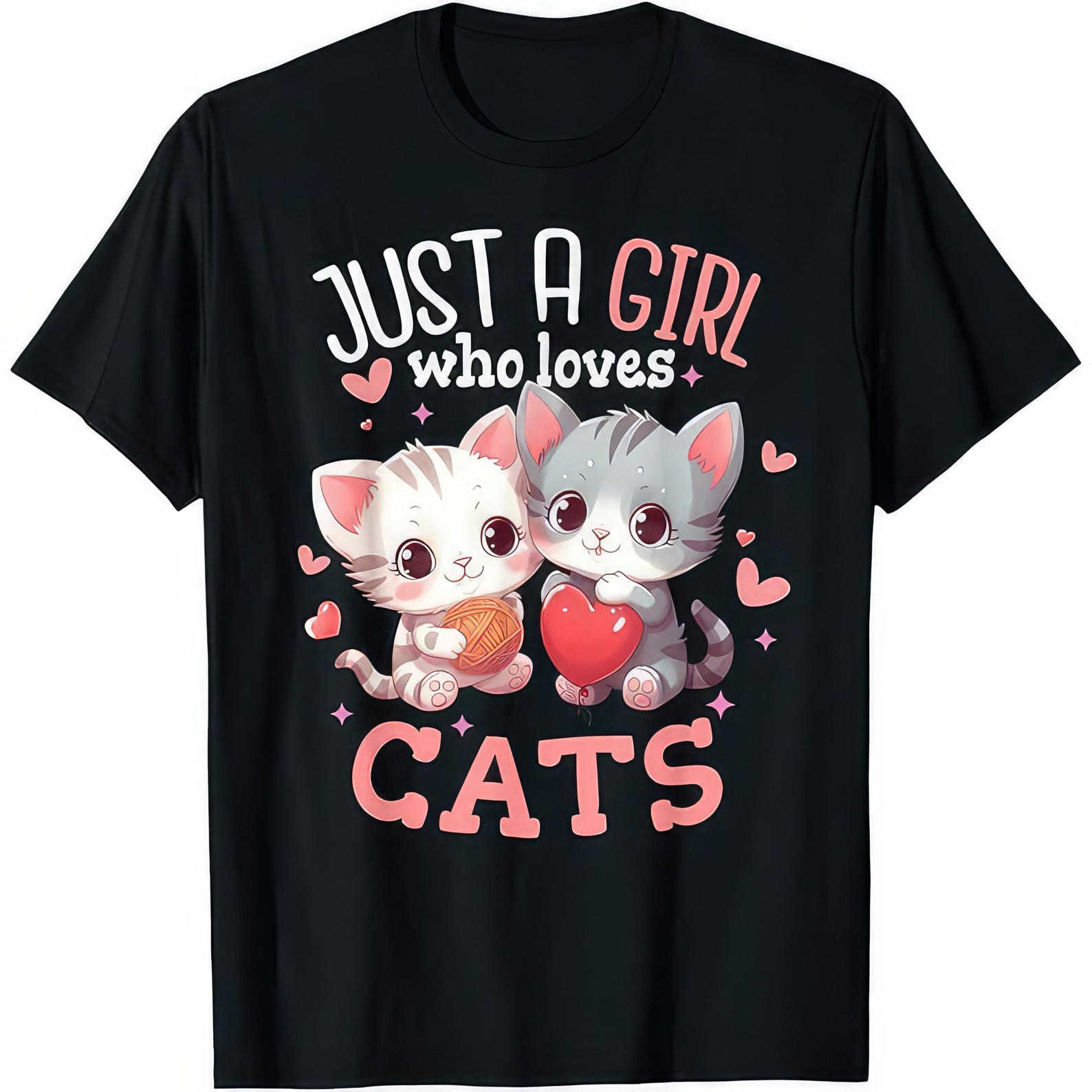 Just A Girl Who Loves Cats T shirt L