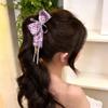 Sweet Polka Dot Bow Hair Clip Cloth Sweet Hair Accessories Elegant Ribbon Banana Clip  School