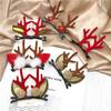 Korean Holiday Hair Accessories: Plush Reindeer Antler and Mushroom Hair Clips