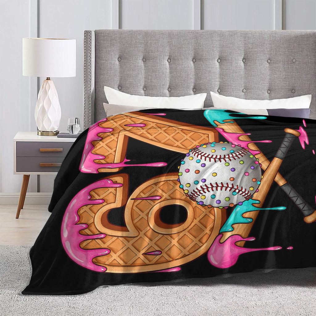 67 Ice Cream Drip Baseball Number 67 Player 67Th Birthday Plush Blankets Child Flannel Bedding Throws For Couch Chair Soft Warm