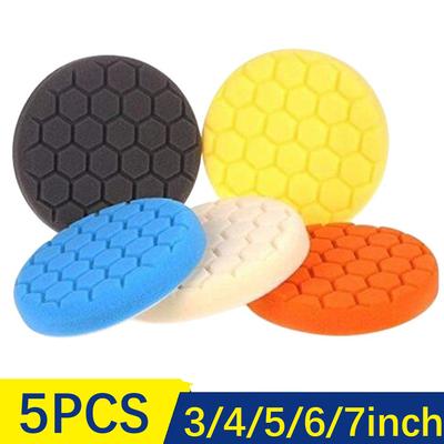 3/4/5/6/7 Zoll Auto-Polierpad-Set, selbstklebendes Polier-Wachsschwamm-Wollrad-Polierpad für Autopolierer, Bohrer