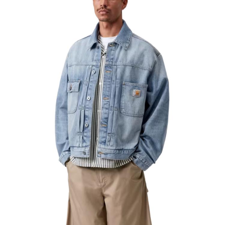 Carhartt WIP SS26 Belmar Jacket Thick Comfortable Trendy Long Sleeve Denim Jacket Unisex Jacket I036586-01-WU