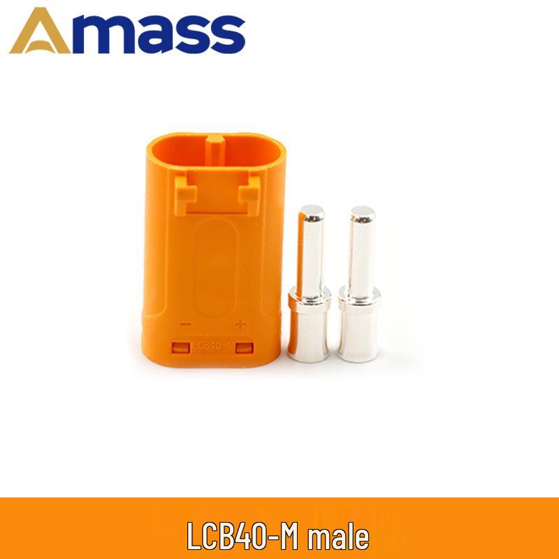 Amass LCB 40/50/60PW-M/F Crimp Purple Copper Silver-Plated Locking Circuit Board Connector