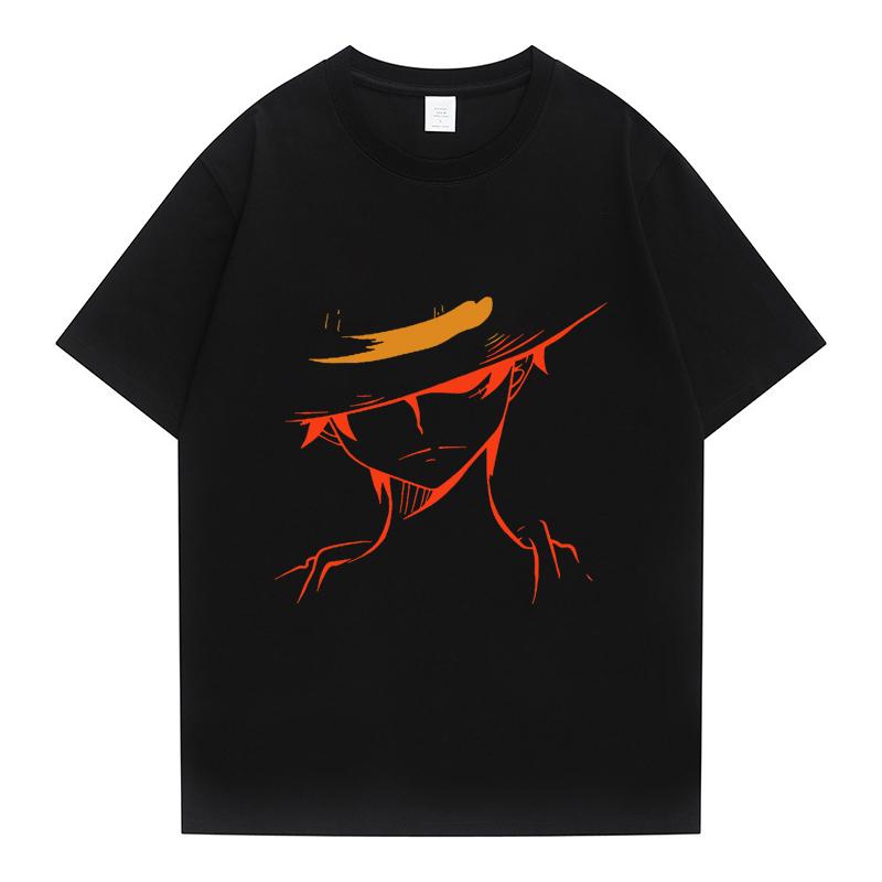 

Summer 2025 Oversized TShirt Man Anime One Peice Luffy Short Sleeve Tee Cotton Womens Graphic Tee Tops Harajuku Y2k Clothes 4XL