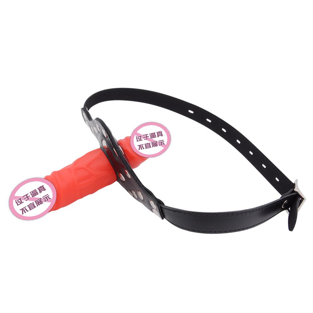 SM Sex Props Double-Headed Silicone Dildos Ball Gag Deep Throat Penis Adult Sex Supplies Oral Ball Training Toys