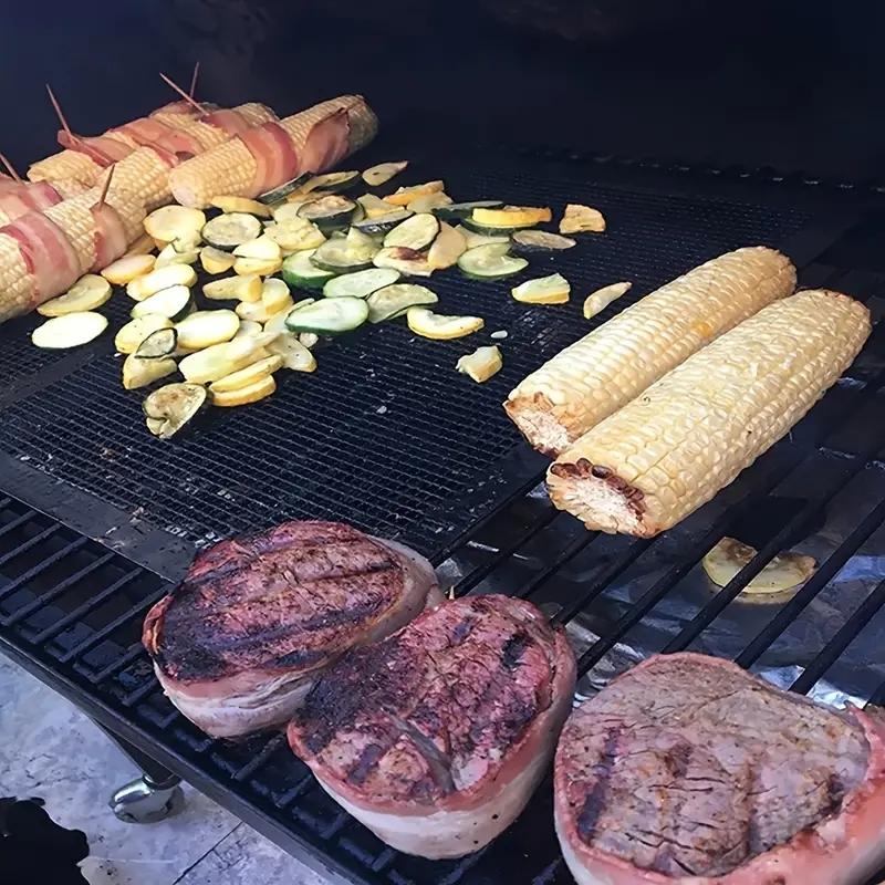 1pc BBQ Non-Stick Reusable Grilling Pad - High Temperature Resistant & Easily Cleaned - Perfect for Barbecue & Baking!