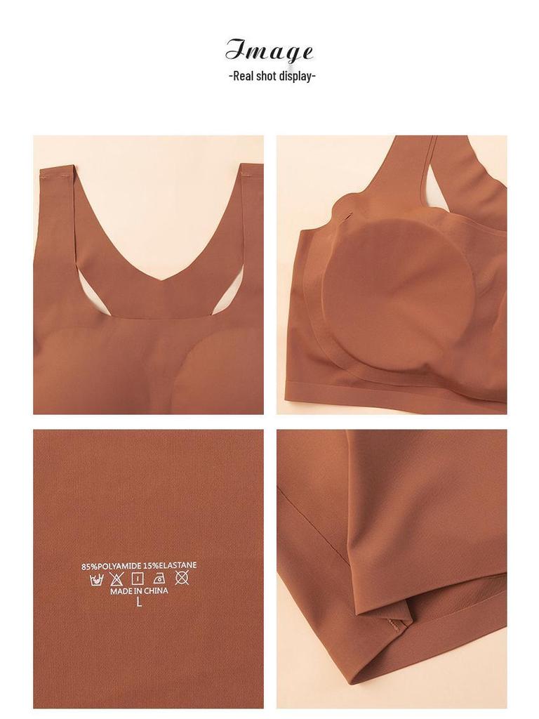 Cross-Border Wire-Free Women's Camisole Set - Breathable Minimizing Seamless Bra